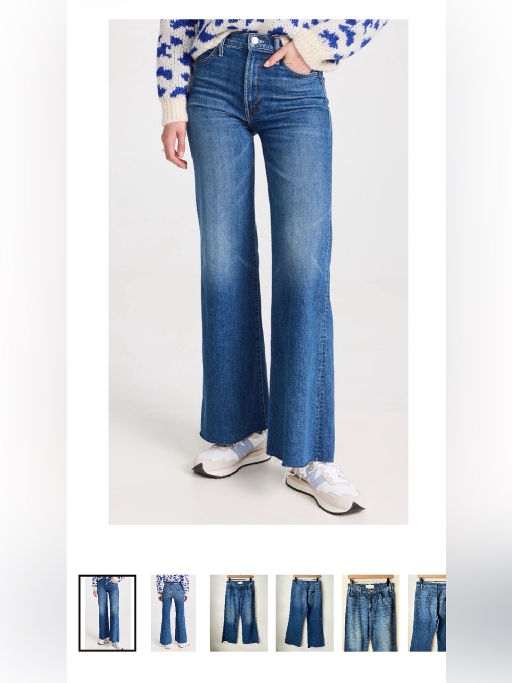 MOTHER Hustler Roller Heel Fray Jeans Perfect Drug Blue Size 29